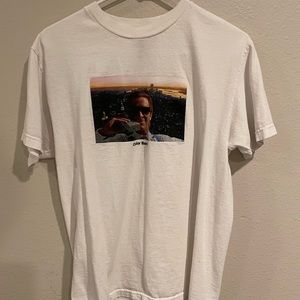 American Psycho White Mens Graphic Tee Color Bars Size M